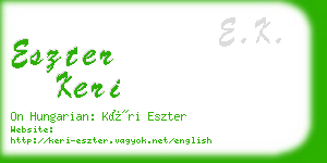 eszter keri business card